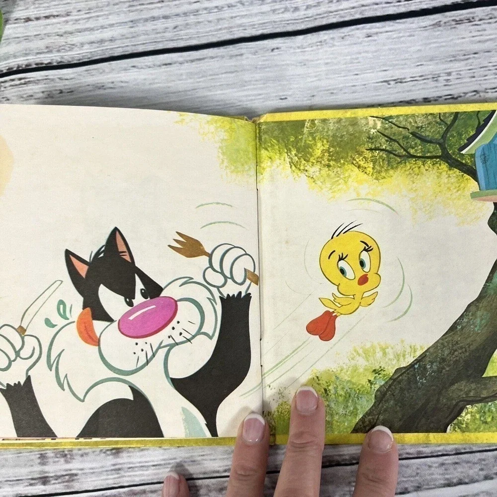 Vintage Tweety and Sylvester Picnic Problems Children's Book 1970 Whitman Book